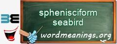WordMeaning blackboard for sphenisciform seabird